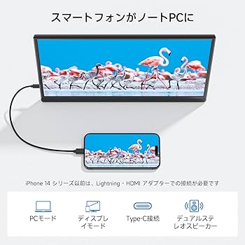 Amazon.co.jp: モバイルモニター Omiodo 15.6インチ ポータブル